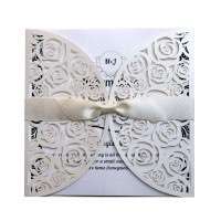 Invitation Card Ivory Tint Color Laser Card Greeting Card Holder Wholesale